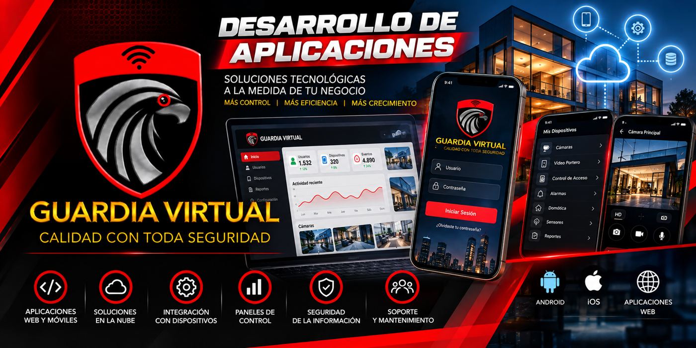 Aplicación Guardia Virtual en computador y celulares
